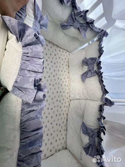 Бортики, балдахин в детскую кроватку