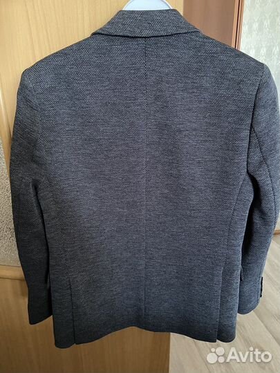 Пиджак для мальчика 122 серый