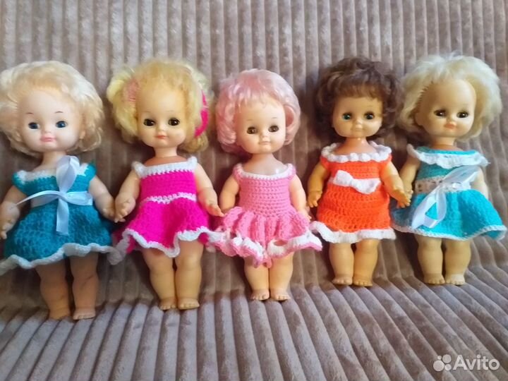 Кукла СССР вязанные платья для кукол