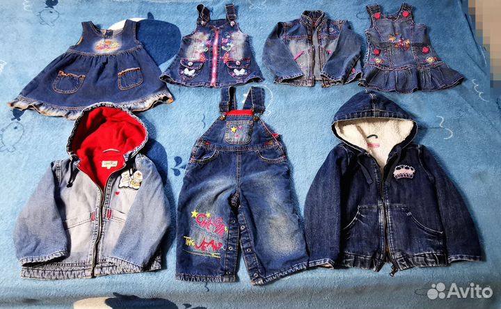Джинсовые куртки, штаны, сарафаны