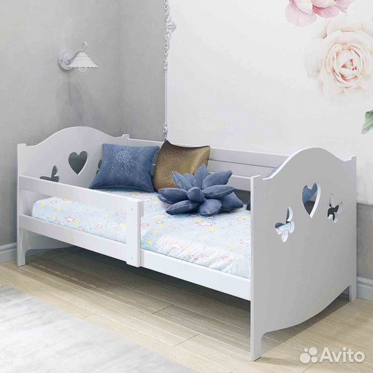 Кроватка детская сингл берёза высокий борт