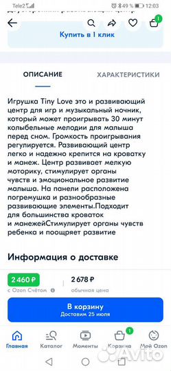 Двусторонний развивающий центр Tiny Love