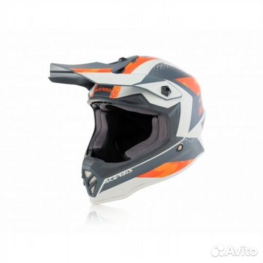 Детский мотошлем Acerbis steel orange/grey, L