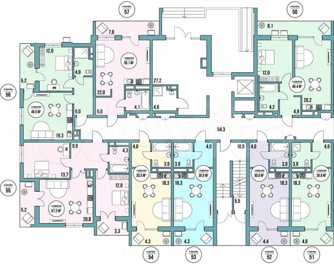 Квартира-студия, 34 м², 1/5 эт.