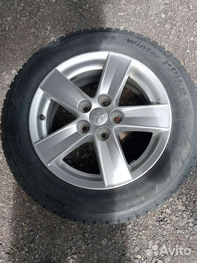 Диски р16 с зимней резиной митсубиси лансер х