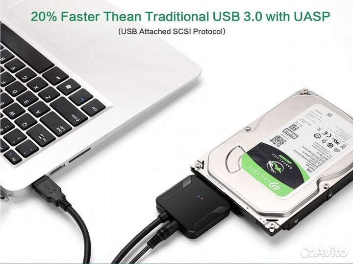Переходник для жесткого диска USB 3.0 SATA 2.5 3.5