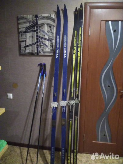 Лыжи беговые СССР деревянные