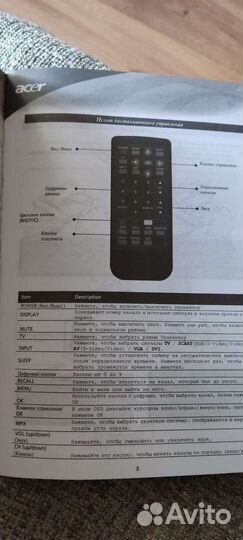 Пульт ду acer