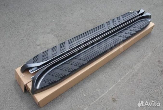 Пороги (подножки) Прадо 120 серые