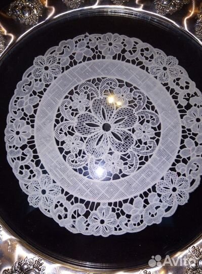 Старый Поднос Серебрение