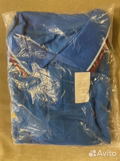 Футболка-поло белая и синяя нцу