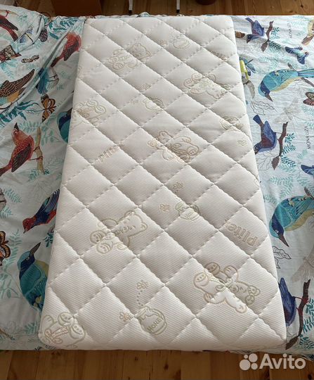 Матрас и наматрасник 120*60 Plitex, бортик IKEA