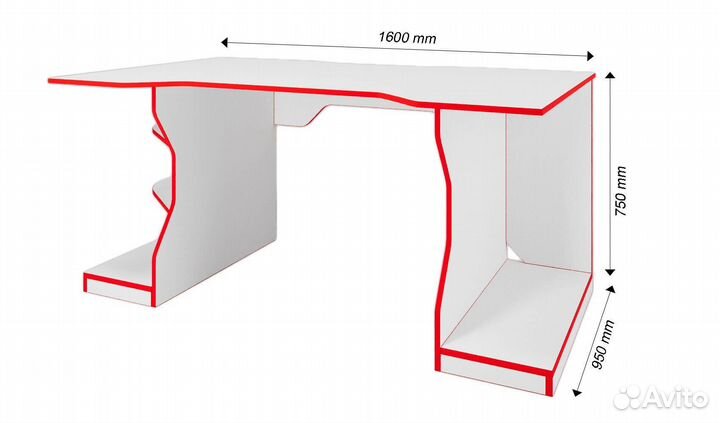 Компьютерный стол Игровой-800eap игровой классичес