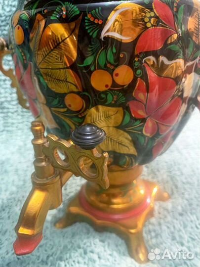 Самовар электрический, расписной. Хохлома