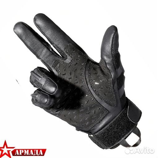 Перчатки тактические с костяшками чер