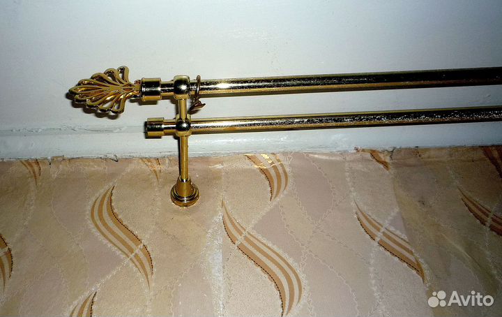 Карниз для штор, металлический, двухрядный, 2м