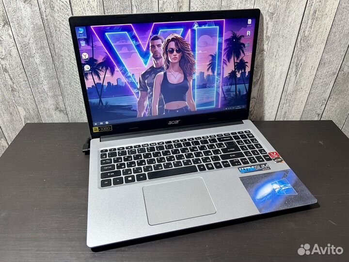 Мощный Asus /Ryzen5/FullHd/6Gb/SSD