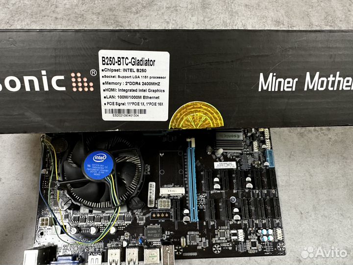 Материнская плата Esonic B250C Gladiator в сборе