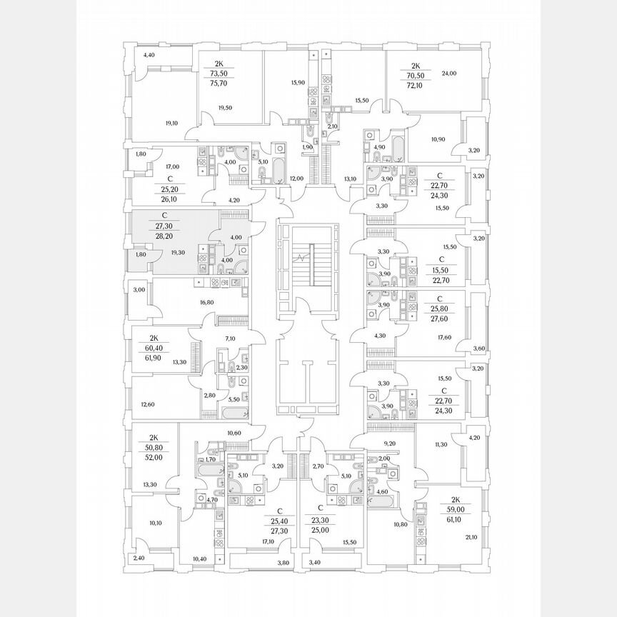 Квартира-студия, 28,2 м², 9/13 эт.