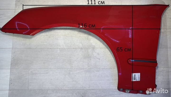 Крыло Mercedes Benz W203, Седан, Красное, Левое