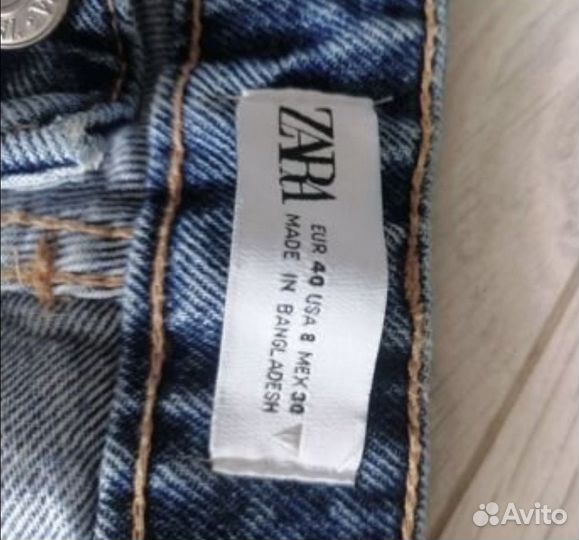 Джинсы zara mom 40