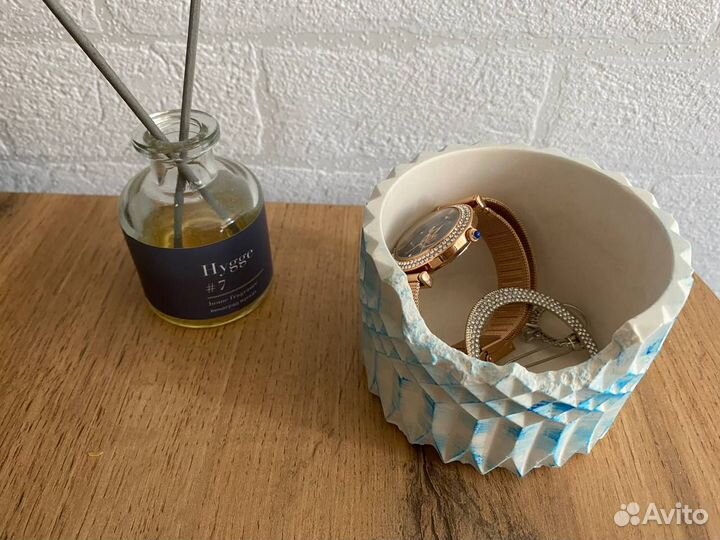 Кашпо, шкатулка, декор для дома из гипса