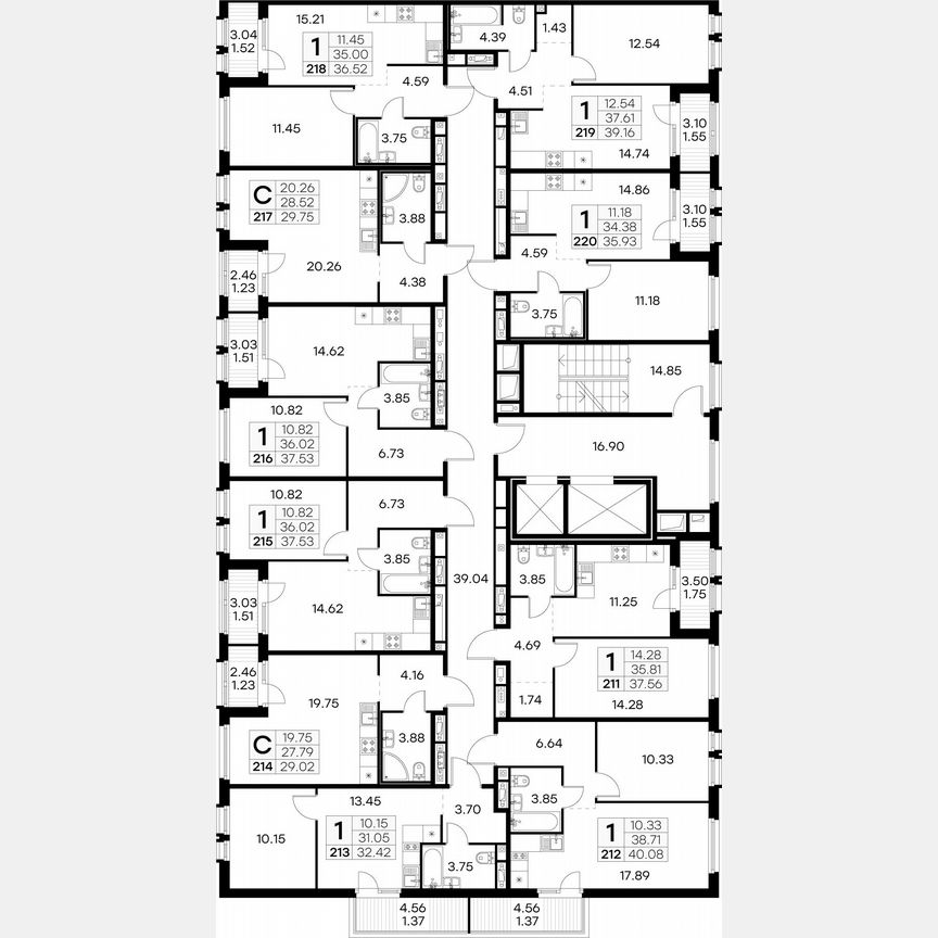 1-к. квартира, 37,5 м², 9/15 эт.