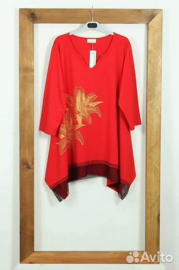 Туника трапеция большого размера р.60-72
