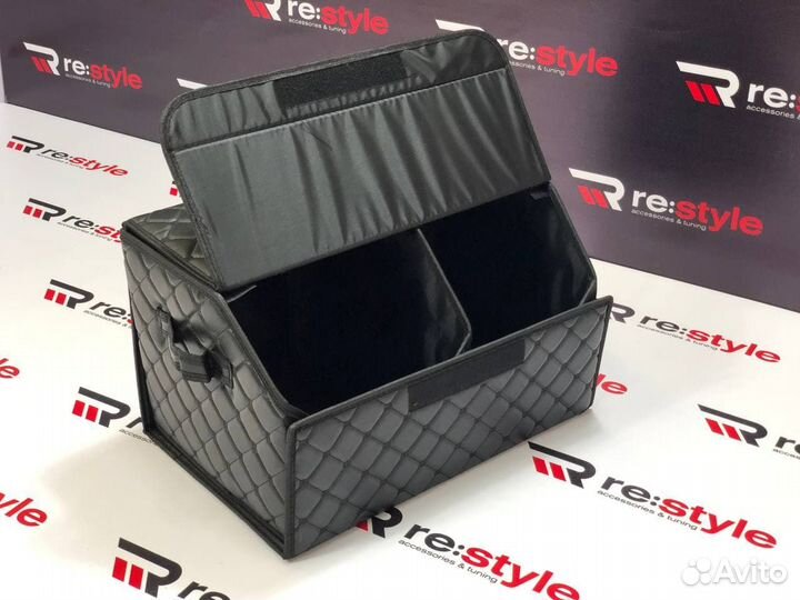 Органайзер средний Черный с черной строчкой