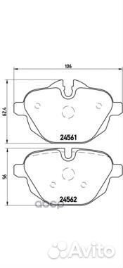 Колодки тормозные дисковые зад P06064 Brembo