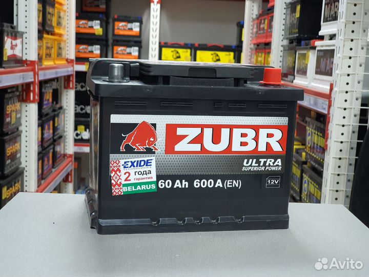 Аккумулятор Zubr 60Ah 600A обратная