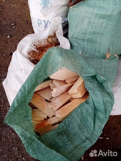 Дрова в мешках