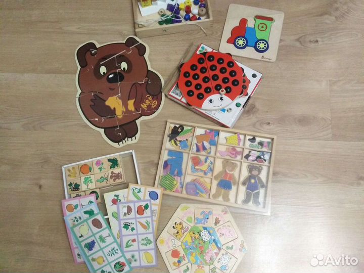 Деревянные игрушки пакетом