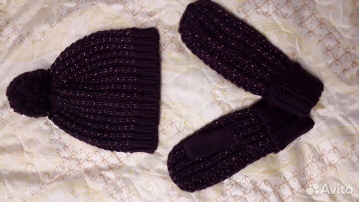Новый комплект (снуд, шапка, варежки)