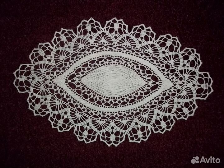 Вязанная ажурная салфетка, 70-80г СССР