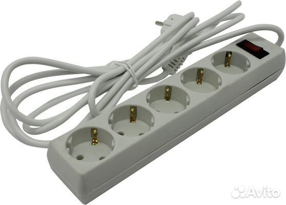 Сетевой фильтр ExeGate SP-5-3W 3,0м 5 розеток белый (EX221187RUS)