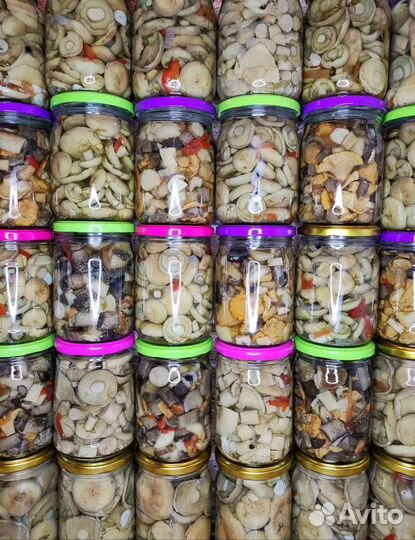 Грибы соленые, маринованные, сушеные