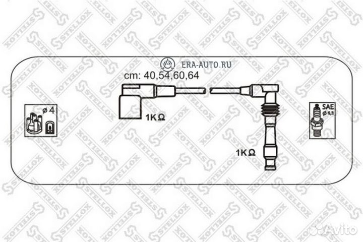 Stellox 1038128SX к-кт проводов\ Opel Astra/Vectra/Corsa 1.4-2.0 89