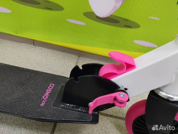 Самокат 2-колесный cosmoride energy S010, черно-ро