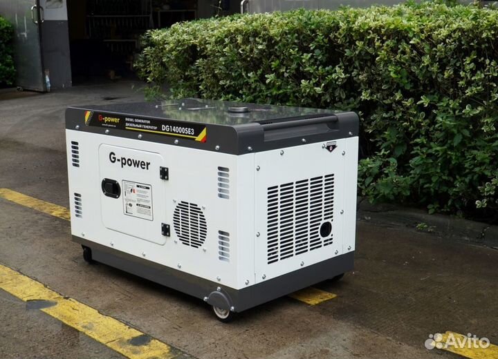 Генератор дизельный 12 кВт g-power DG14000SE3