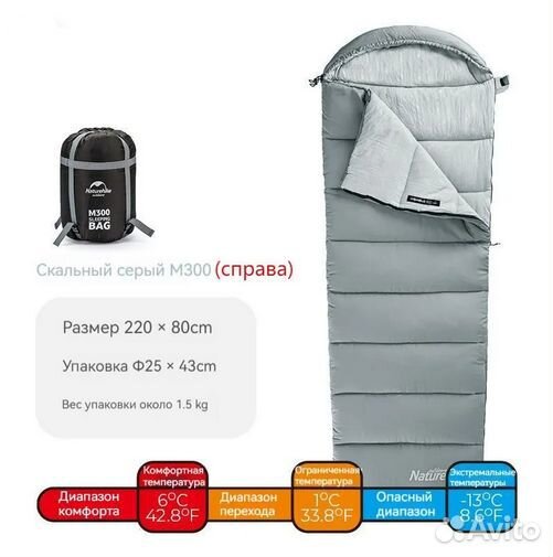 Новые Спальные мешки Naturehike M300