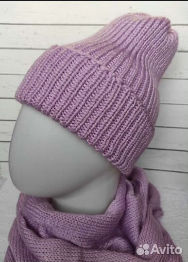 Комплект шапка шарф- косынка
