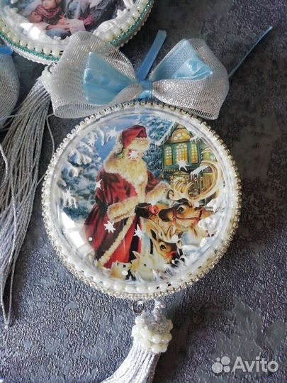 Медальон новогодний 11см