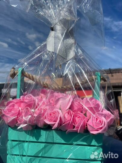 Букет из мыльных роз