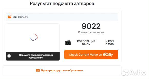 Зеркальный фотоаппарат Nikon d3100