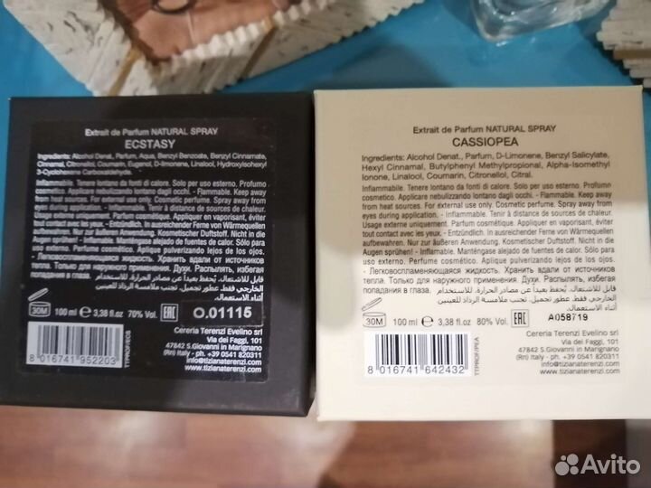 Коробка от духов tiziana terenzi