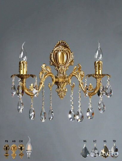 Ambiente 2118/2 AB New Leaf настенный светильник