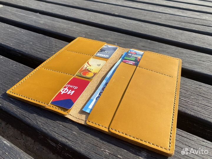 Кошелёк из кожи ручной работы
