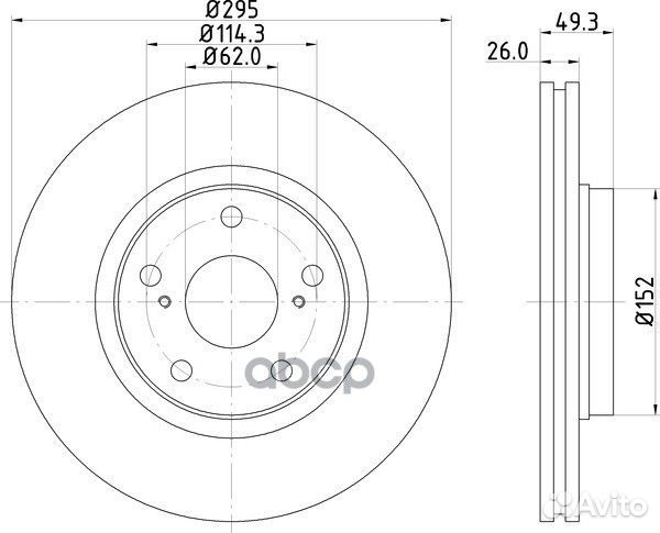 Диск тормозной перед ND1110K nisshinbo