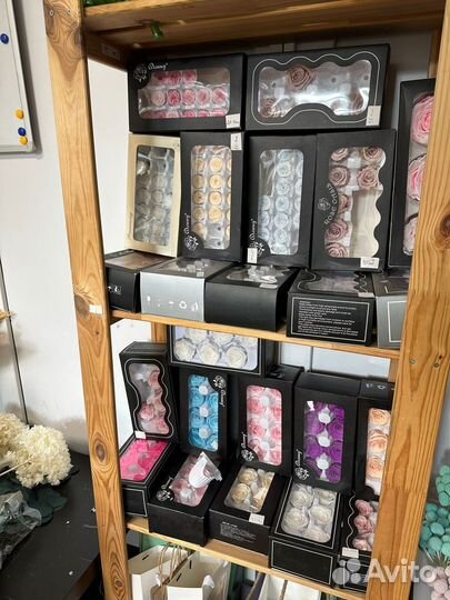 Гортензия стабилизированная, розы стаб